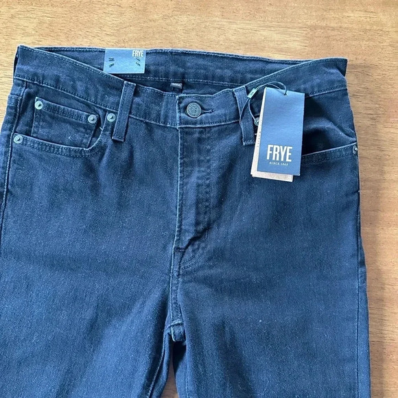 NWT FRYE Denim Jean—Addie Skinny Mid-Rise in Black. Size 28 - Picture 2 of 5